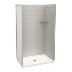 Shower Side Wall - Utile - 32" × 80" - Composite - Soft Grey