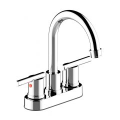 Northern Lights Bathroom Sink Faucet - 2 Handles - Polished Chrome - 4" Centerset