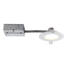 4 in Smart Wifi RGB LED Recessed Light Fixture - White