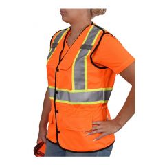 Orange high-visibility safety jacket
