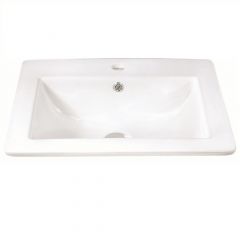 Lavabo encastré, 21 1/4" × 18 1/4", rectangulaire, porcelaine, blanc