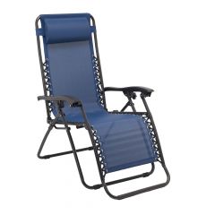 Chaise multi-positions Relax, 65 x 91 x 113 cm, bleu