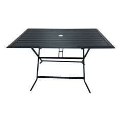 Table pliante extérieure Berlin, aluminium, noir