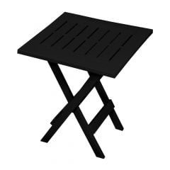 Back Folding Side Table - 15.25" x 17" - Black