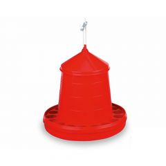 Poultry Hanging Plastic Feeder - 11.8" x 12" - 4 kg (8.8 lb) - Red