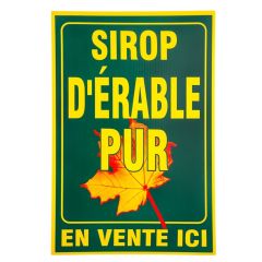 Green Sign 20 X 30 "SIROP D'ERABLE PUR"