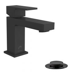 Quadrato Bathroom Sink Faucet - 1 Lever - 4" Centerset - Matte Black