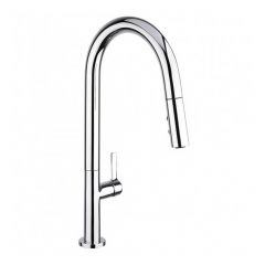 High Society Kitchen Faucet with Pull-Down Spray Head, Polished Chrome