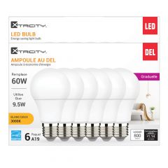 LED A19 Bulbs - Warm White (6)