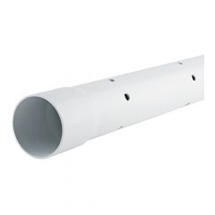 Tuyau perforé pour égout en PVC/BNQ, blanc, 4" x 10'