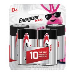 Energizer Max Batteries - D - 4/Pkg