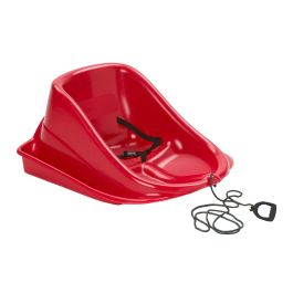 Luge plastique avec volant 1 place pour enfant Race rouge Luge plastique avec volant 1 place pour enfant Race rouge