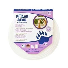 Ruban en mousse auto-ajustant, blanc, 3/8" x 16'