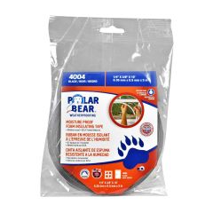 Ruban isolant en mousse résistant a l'humidité, noir, 1/4″ x 3/8″ x 10'
