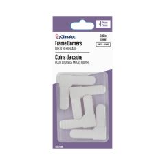 Coin pour cadre de moustiquaire, 7/16", blanc, 4/pqt