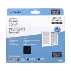 Moustiquaire Microtoile, 36" x 84", noir