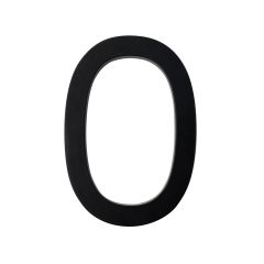 Chiffre d'adresse style Designer 5 pouces, Fini noir mat