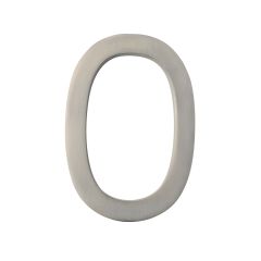 Chiffre d'adresse style Designer 5 pouces, Fini nickel satiné