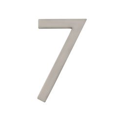 Chiffre d'adresse style Designer #7, nickel satiné, 5"