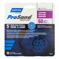 Disques abrasifs Norton ProSand "Multi-Air Cyclonic,  5'", Grain 60, 2/pqt