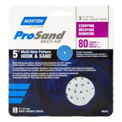 Disques abrasifs Norton ProSand "Multi-Air Cyclonic,  5'", Grain 80, 3/pqt