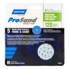 Disques abrasifs Norton ProSand "Multi-Air Cyclonic,  5", Grain 120, 3/pqt
