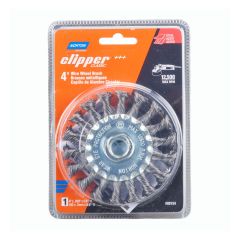 Brosse métallique coupe torsadée pour acier Clipper Classic, 4'' x 5/8''-11", 12 500 tr/min Max