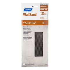 Treillis de ponçage imperméable Norton Wallsand pour placoplâtre, 11 1/4" x 4 3/16", Gr. 120, 2/pqt