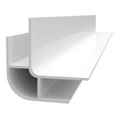 Moulure de coin extérieur arrondi en PVC pour panneau Trusscore Wall&CeilingBoard, blanc, 10'