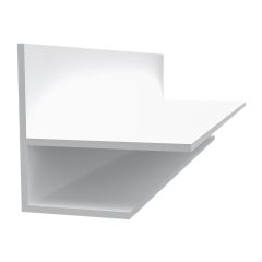 Moulure en F en PVC pour panneau Trusscore Wall&CeilingBoard, blanc, 1/2" x 10'
