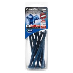 Vis à béton tête hex, 1/4" x 3 1/4", foret incl., 10/pqt