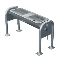 Round Bottom  Trough With Floor Mounts - 48"