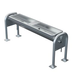 Round Bottom  Trough With Floor Mounts - 72"