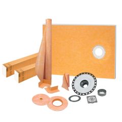 Ensemble de douche complet Kerdi, sortie décentrée, 38" x 60"