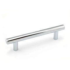 Poignée contemporaine en acier, 96 mm, chrome