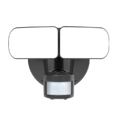 Lumière de sécurité DEL, 15 W, 3 000 K, noir