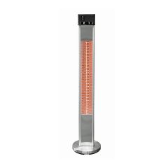 Radiateur électrique extérieur sur pied, 12" x 12" x 51,2", aluminium