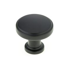 Bouton moderne à la surface lisse, noir mat