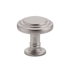 Bouton rond en métal, nickel brossé