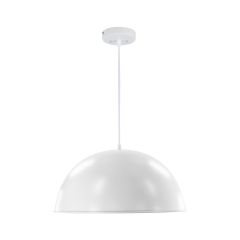 Luminaire suspendu à une lumière, 18", blanc mat