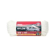 Corde de nylon­ torsadée, blanc, 3/8" x 50'