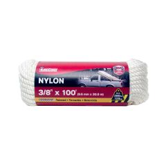 Corde de nylon­ torsadée, blanc, 3/8" x 100'
