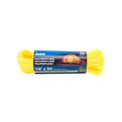 Corde en polypropylène torsadée, jaune, 1/4" x 50'