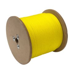 Corde en polypropylène torsadée, jaune, 1/4" x 1 200'