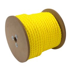 Corde en polypropylène torsadée, jaune, 5/8" x 200'