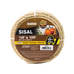 Corde en sisal torsadée, naturel, 1/4" x 100'