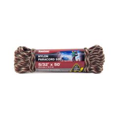 Corde Paracord 550 de nylon tressée en losange, camouflage, 5/32" x 50'