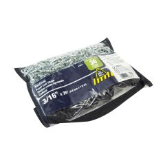 Chaîne de calibre 30, fini zinc, 3/16" x 25'