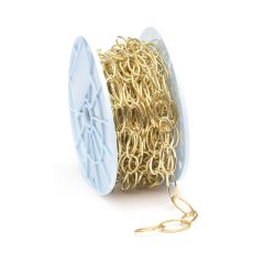 Chaîne décorative à ovale ouvert, or, 3 mm x 15,2 m