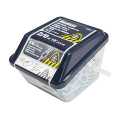 Chaîne ronde à maillons rapides droits, fini zinc, 2/0 - 1/4" x 15'